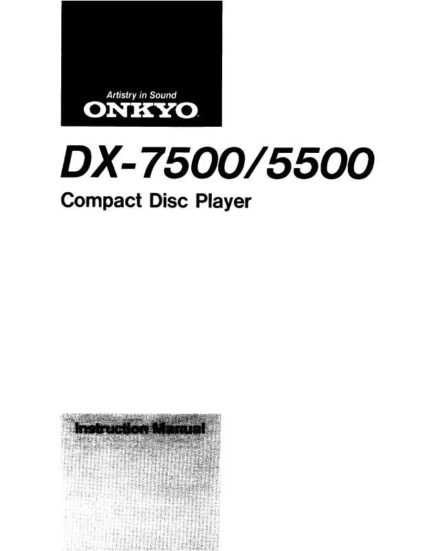Mode d'emploi ONKYO DX-7500
