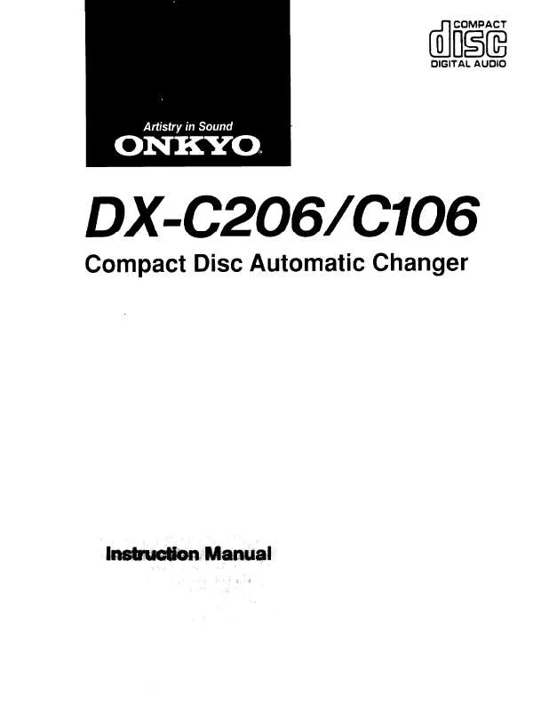 Mode d'emploi ONKYO DX-C106