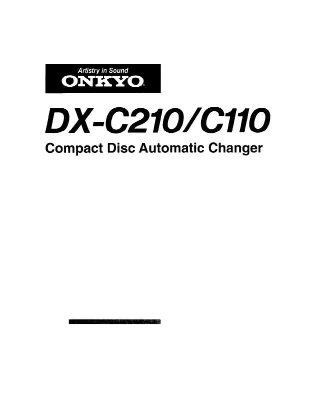 Mode d'emploi ONKYO DX-C110