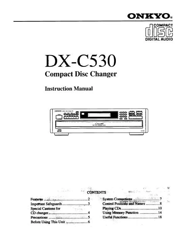 Mode d'emploi ONKYO DX-C530