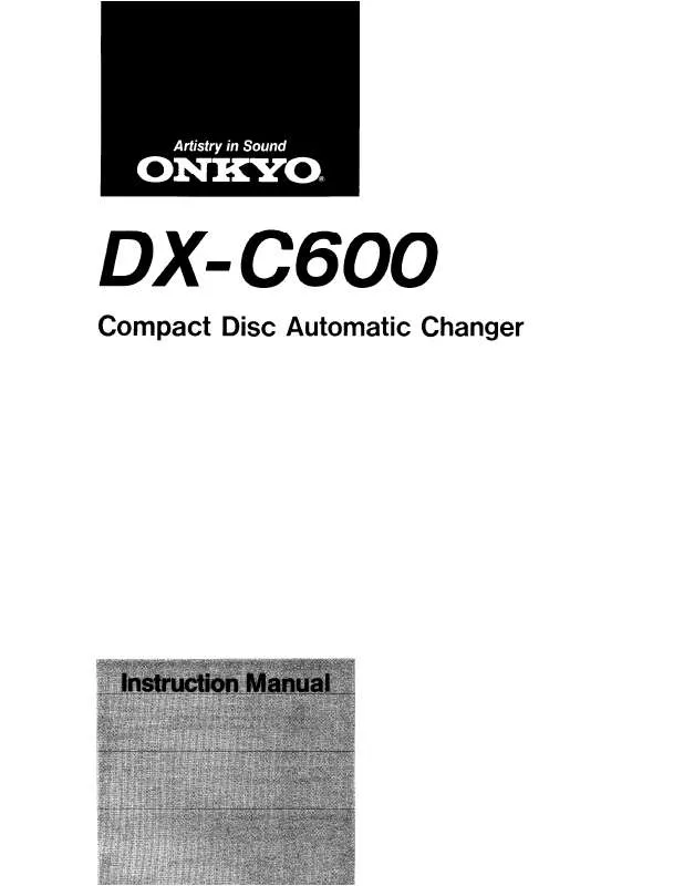 Mode d'emploi ONKYO DX-C600