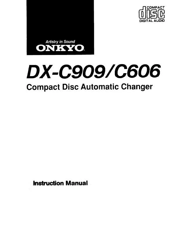 Mode d'emploi ONKYO DX-C909