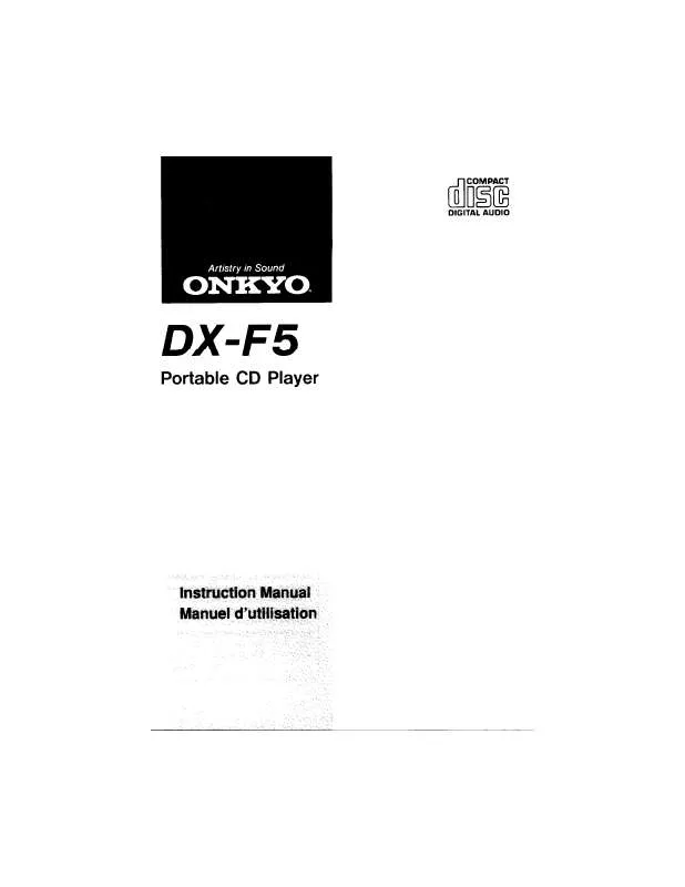 Mode d'emploi ONKYO DX-F5