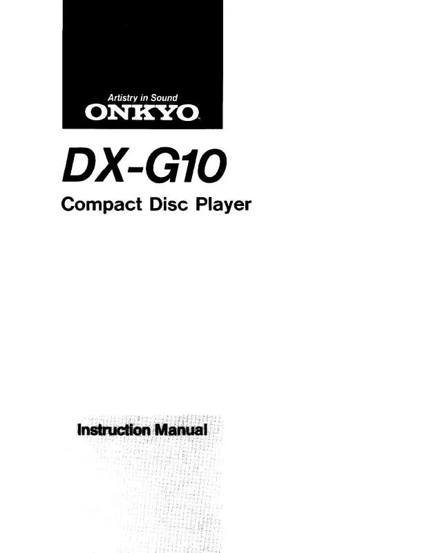 Mode d'emploi ONKYO DX-G10