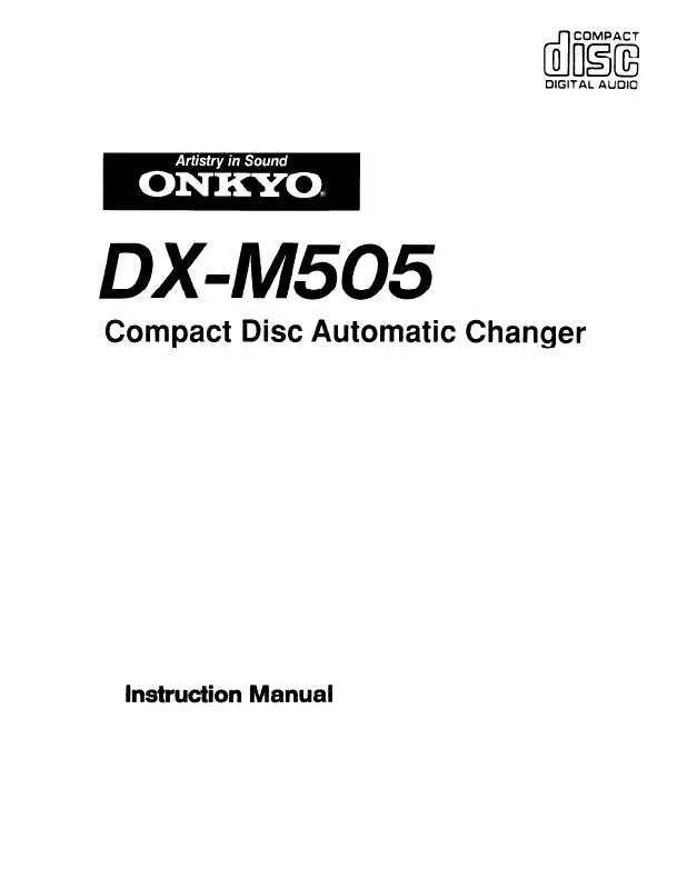 Mode d'emploi ONKYO DX-M505