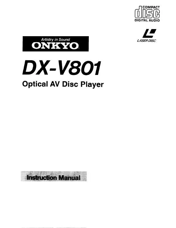 Mode d'emploi ONKYO DX-V801