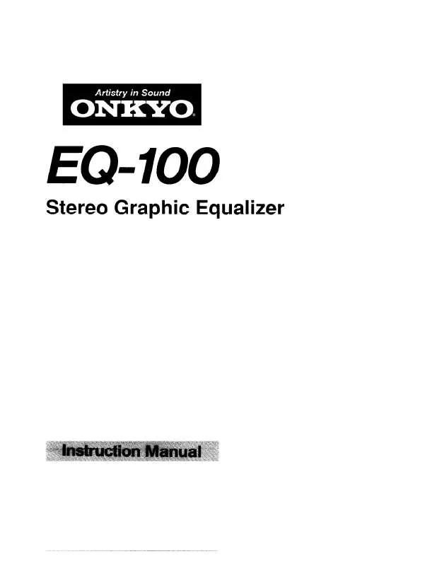 Mode d'emploi ONKYO EQ-100