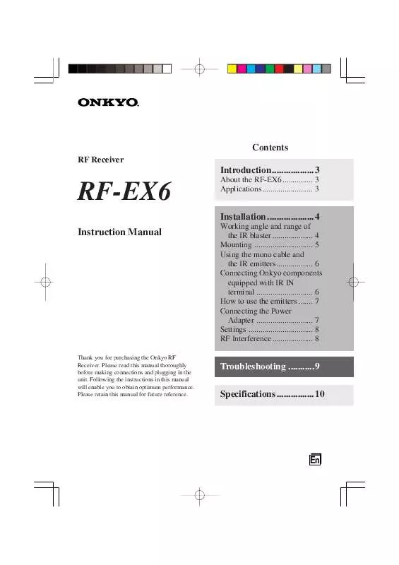 Mode d'emploi ONKYO RF-EX6