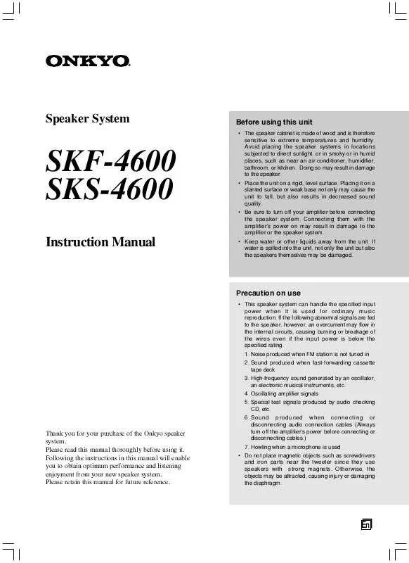 Mode d'emploi ONKYO SKFSKS-4600