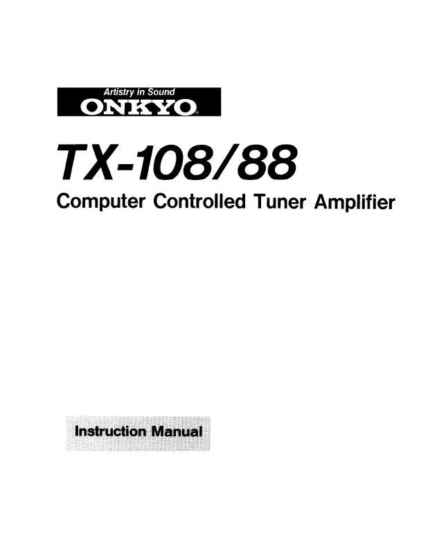 Mode d'emploi ONKYO TX-108