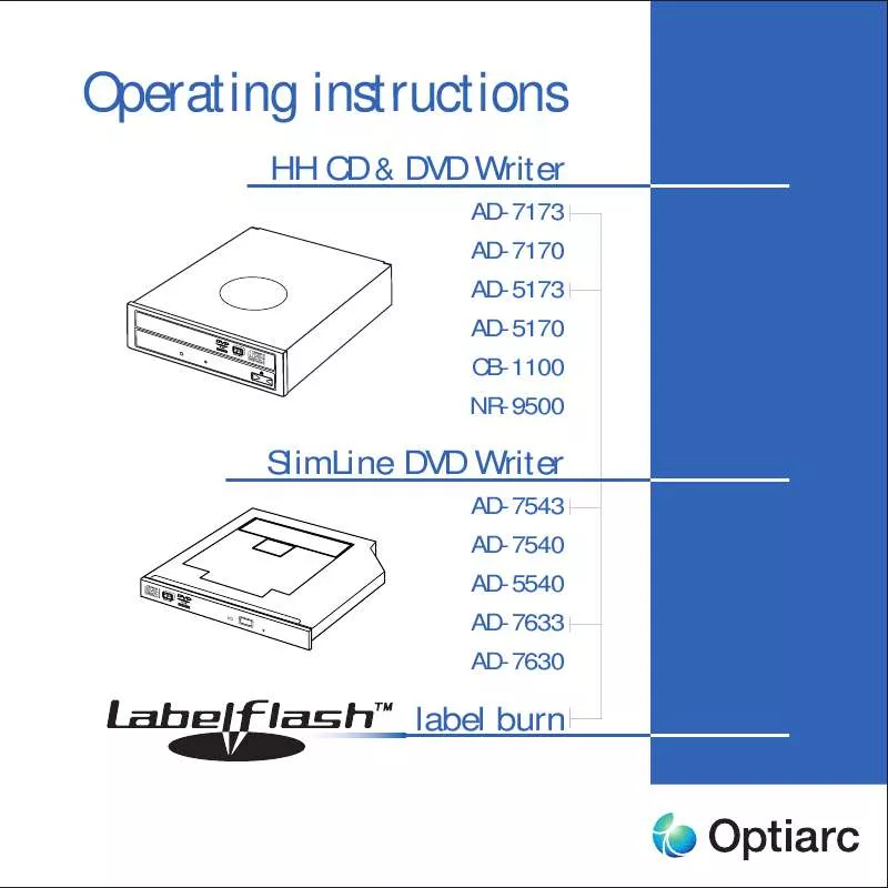 Mode d'emploi OPTIARC CD-1100