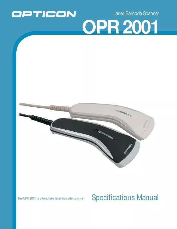 Mode d'emploi OPTICON OPR 2001