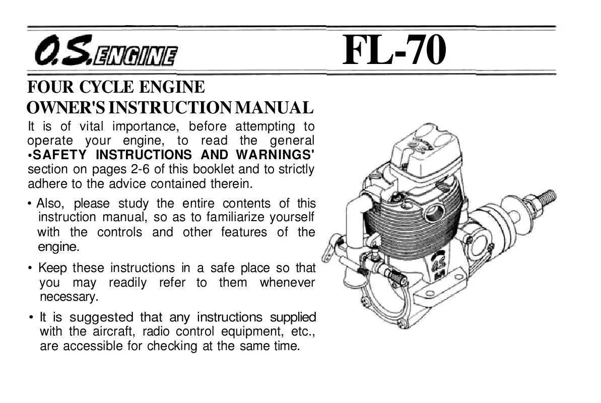 Mode d'emploi OS ENGINES FL-70