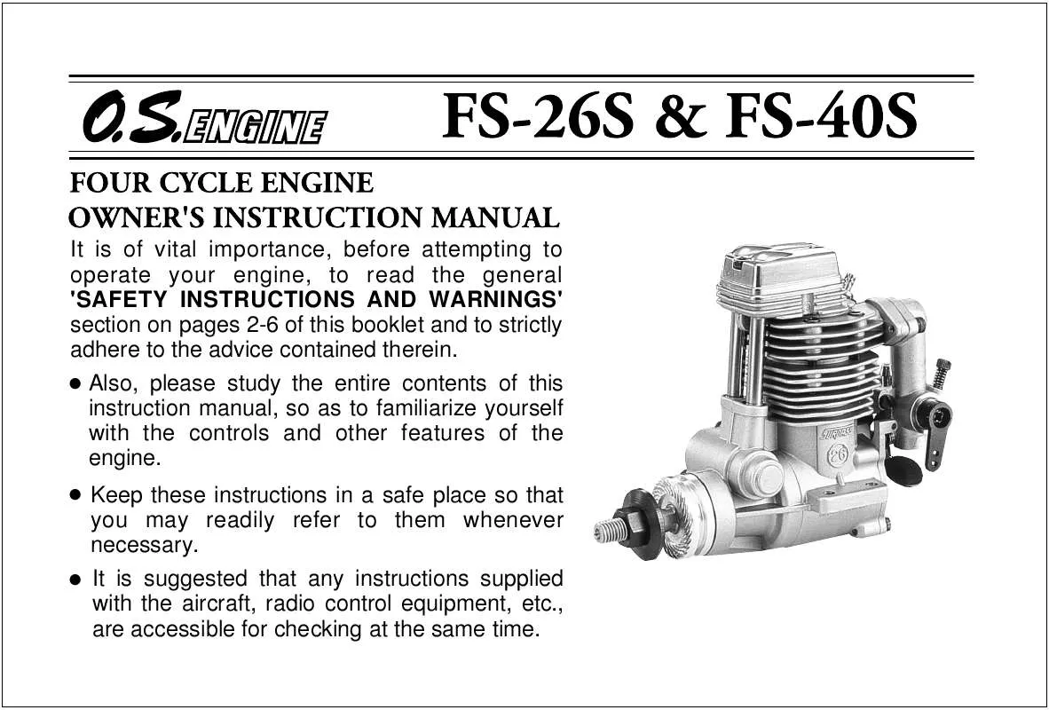 Mode d'emploi OS ENGINES FS-40S
