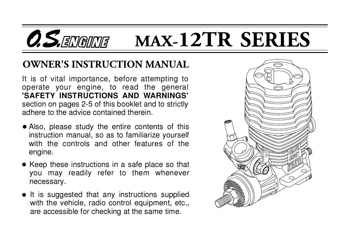 Mode d'emploi OS ENGINES MAX-12TR