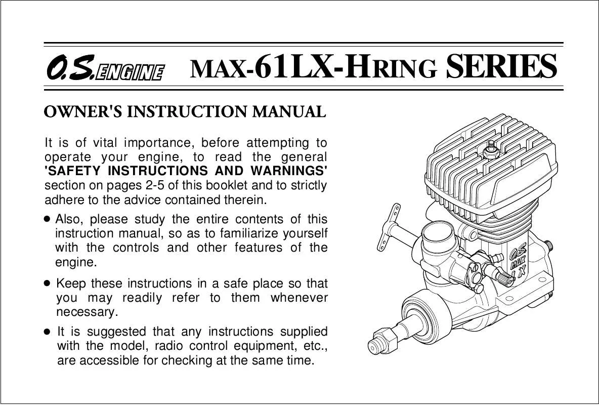 Mode d'emploi OS ENGINES MAX-61LX-H