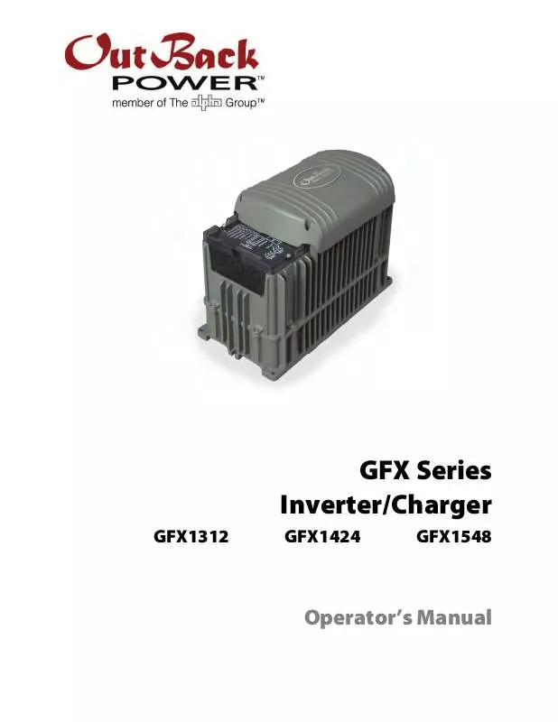 Mode d'emploi OUTBACK POWER SYSTEMS GFX1312