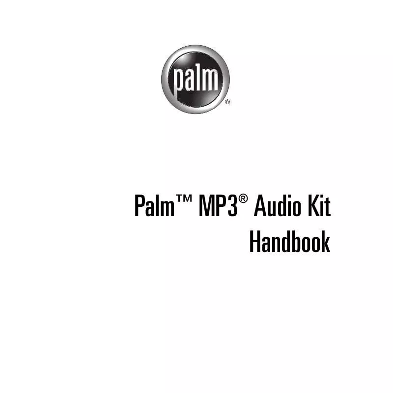 Mode d'emploi PALM MP3 AUDIO KIT