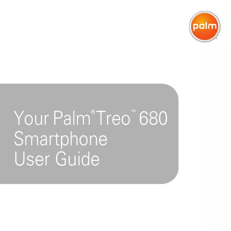 Mode d'emploi PALM TREO 680 GSM
