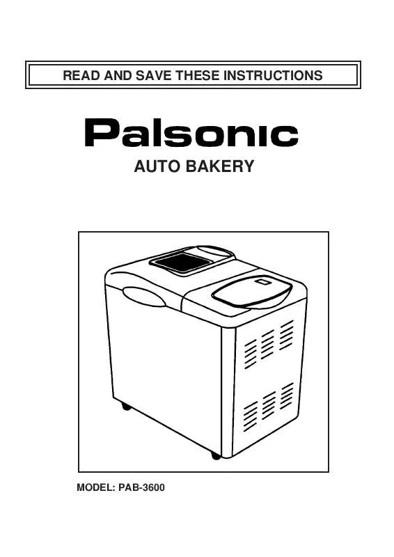 Mode d'emploi PALSONIC PAB-3600