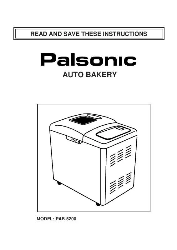 Mode d'emploi PALSONIC PAB-5200