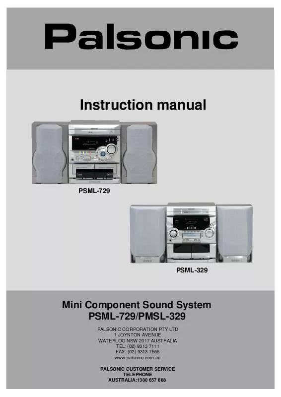 Mode d'emploi PALSONIC PMSL-729