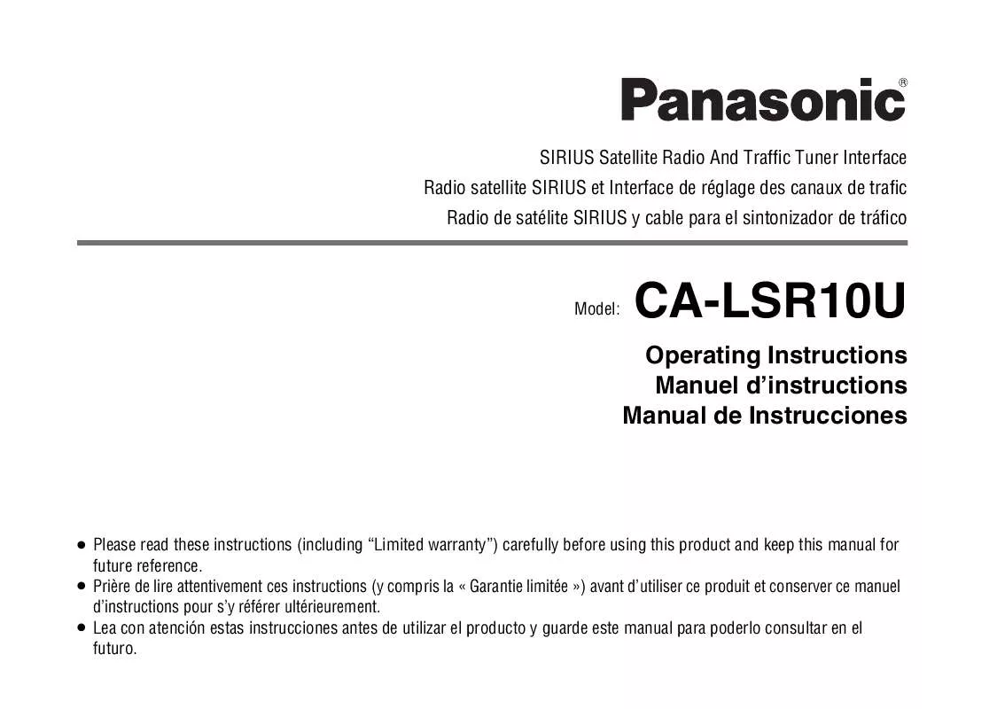 Mode d'emploi PANASONIC CA-LSR10