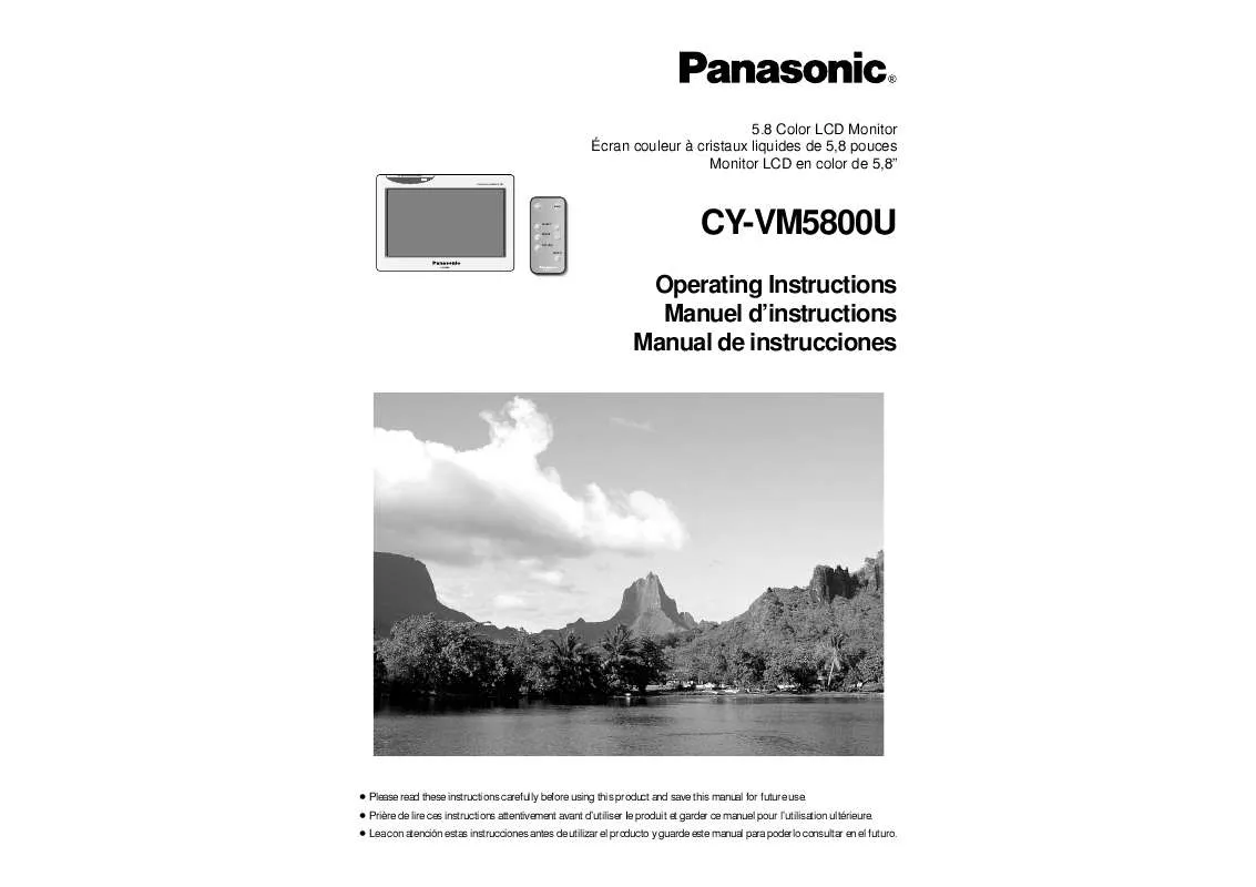 Mode d'emploi PANASONIC CY-VM5800U