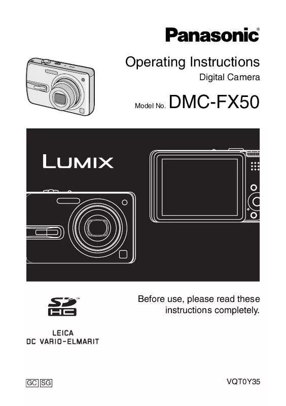 Mode d'emploi PANASONIC LUMIX DMC-FX50