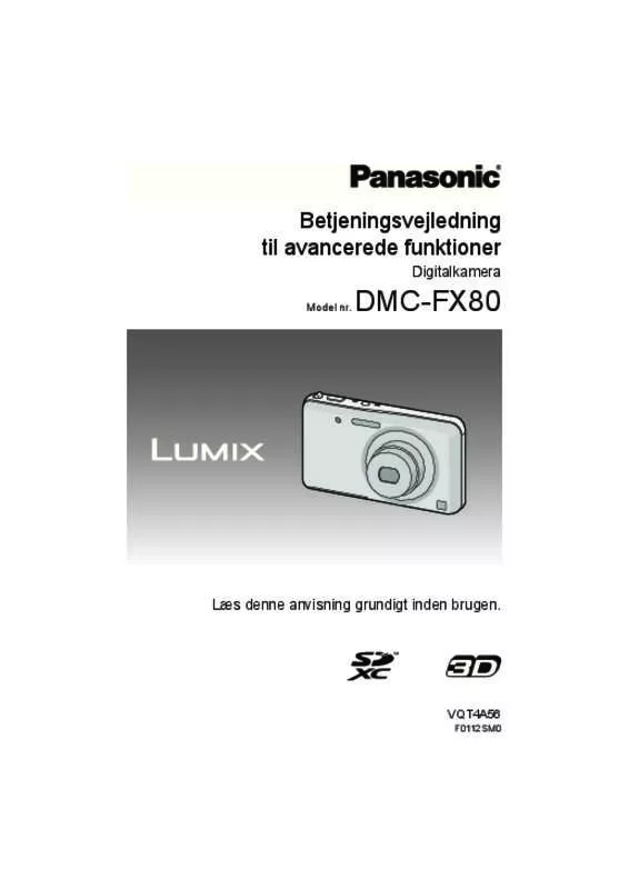 Mode d'emploi PANASONIC LUMIX DMC-FX80EP