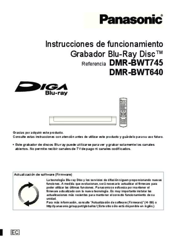 Mode d'emploi PANASONIC DMR-BWT745EC