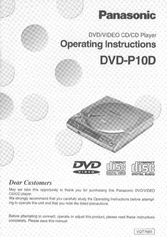 Mode d'emploi PANASONIC DVD-P10D