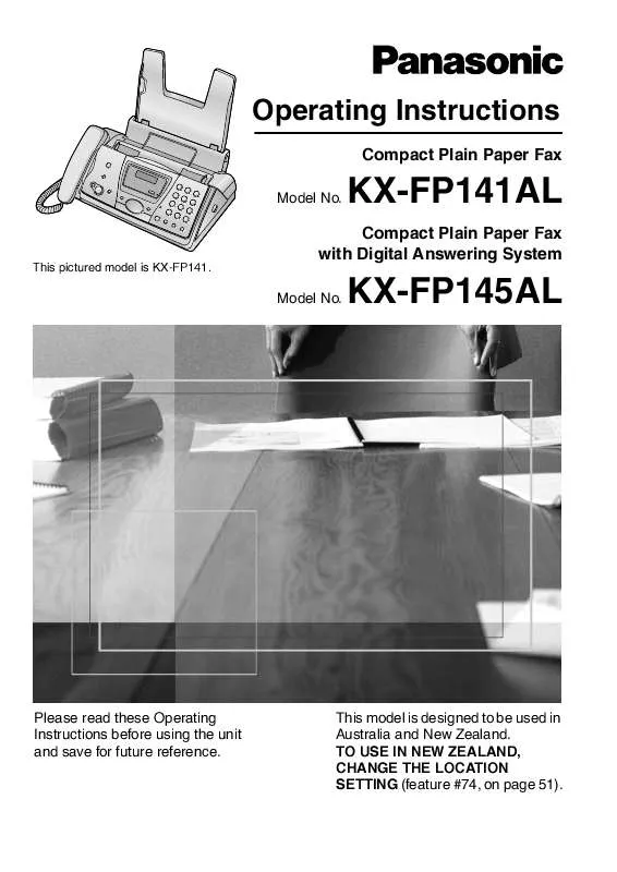 Mode d'emploi PANASONIC KX-FP141AL