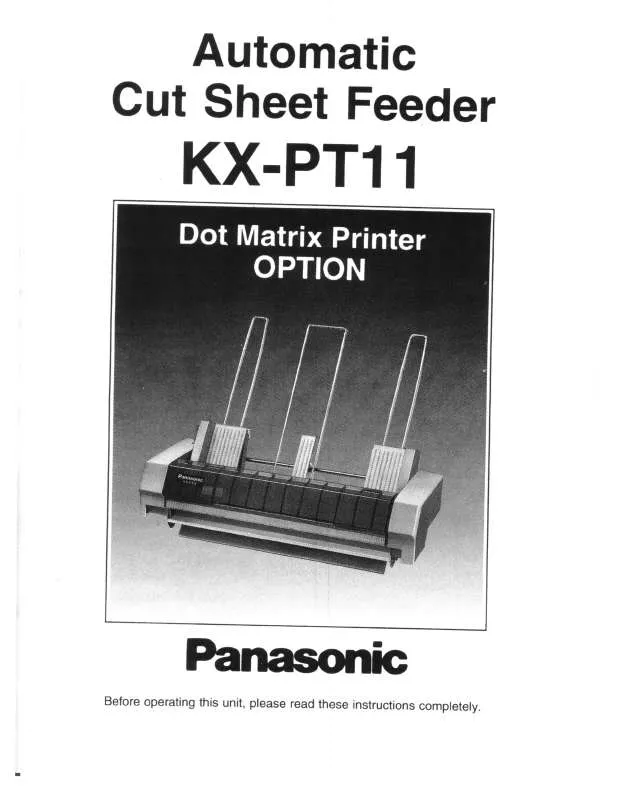 Mode d'emploi PANASONIC KX-PT11