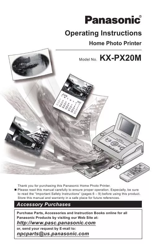 Mode d'emploi PANASONIC KX-PX20