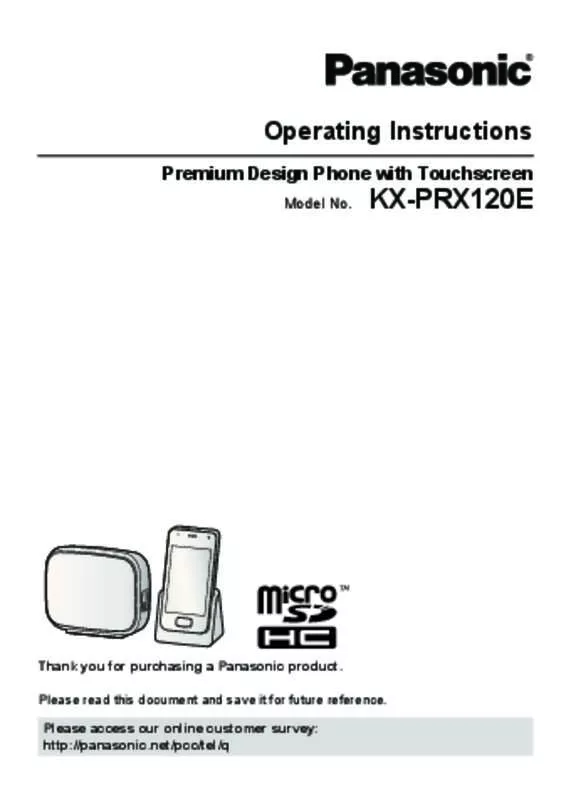 Mode d'emploi PANASONIC KX-PRX120E