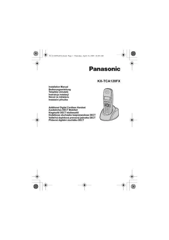Mode d'emploi PANASONIC KX-TCA120FX