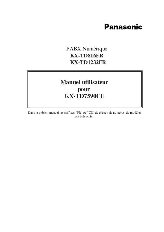 Mode d'emploi PANASONIC KXTD1232FR