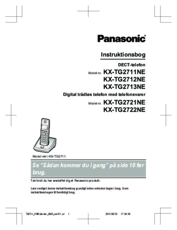 Mode d'emploi PANASONIC KX-TG2712NE
