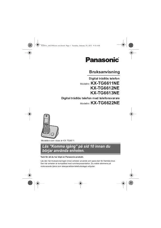 Mode d'emploi PANASONIC KXTG6613NE