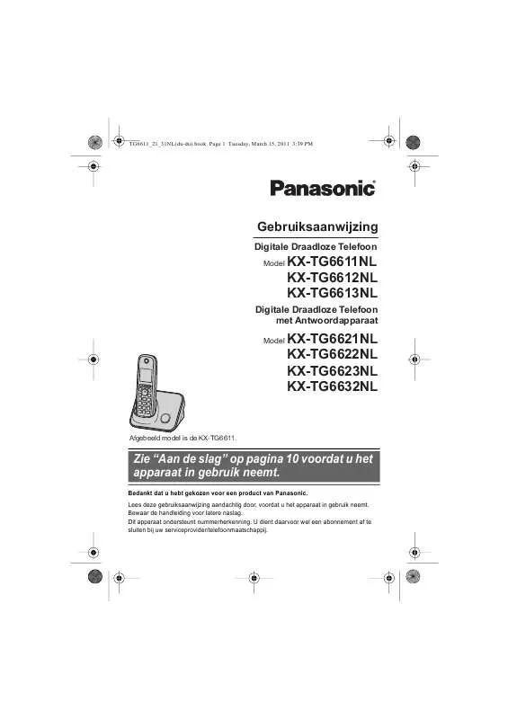 Mode d'emploi PANASONIC KXTG6632NL