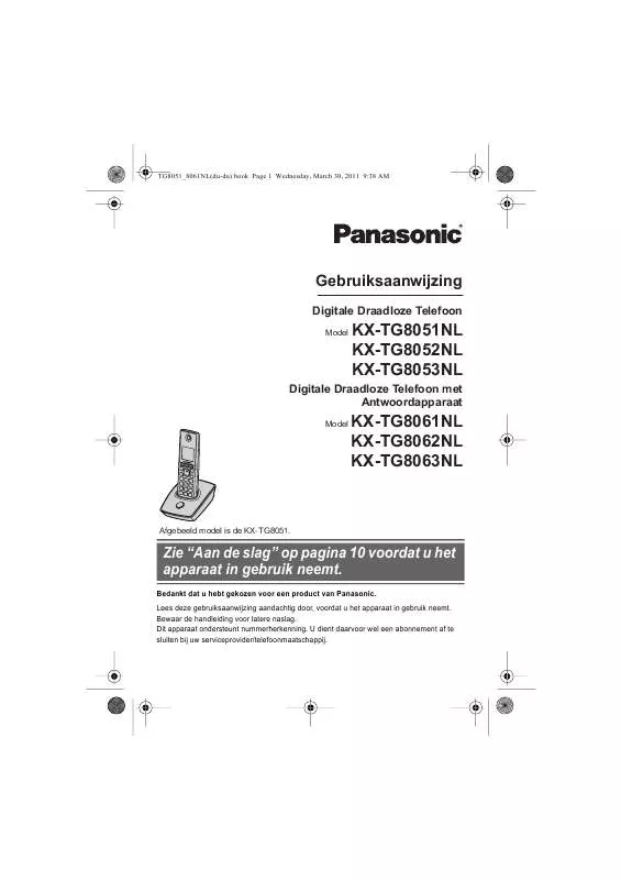 Mode d'emploi PANASONIC KXTG8063NL