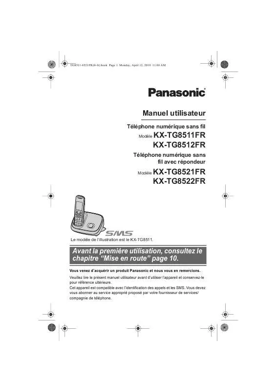 Mode d'emploi PANASONIC KXTG8522FR