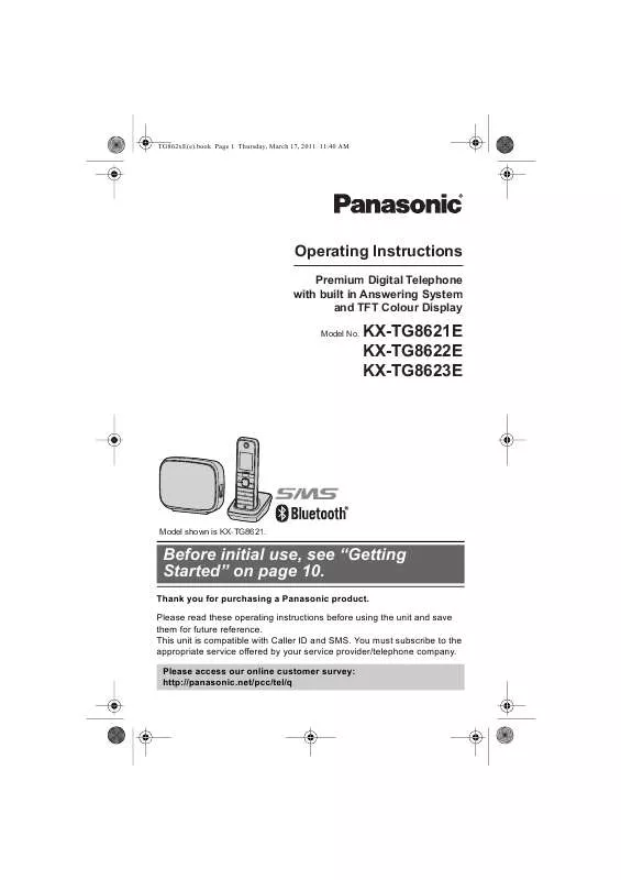 Mode d'emploi PANASONIC KX-TG8621E