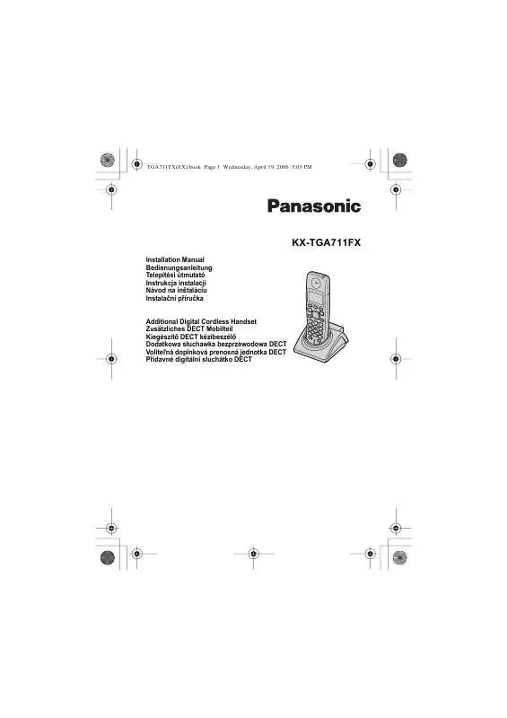 Mode d'emploi PANASONIC KX-TGA711FX