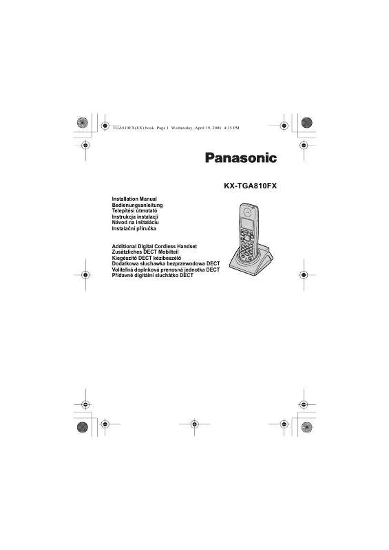 Mode d'emploi PANASONIC KX-TGA810FX