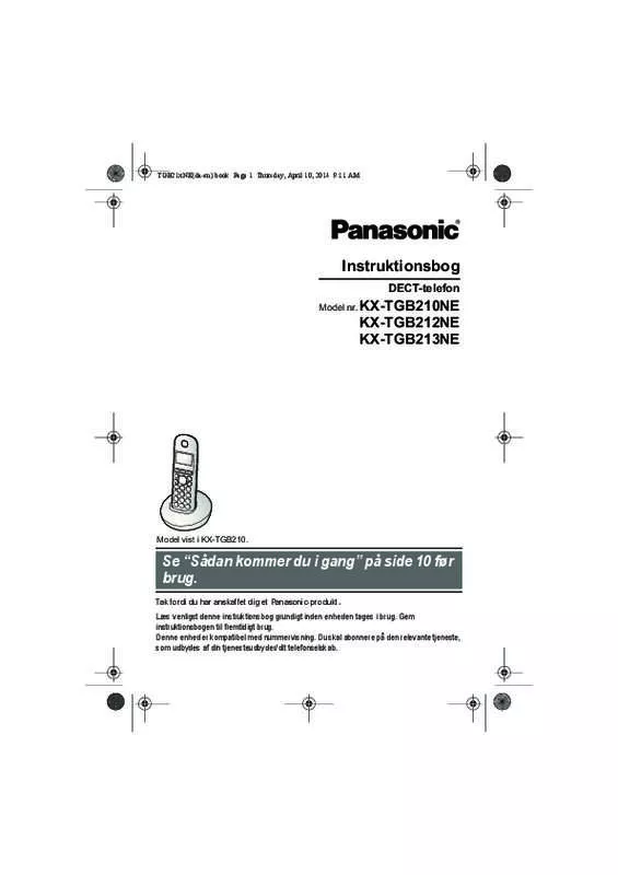 Mode d'emploi PANASONIC KX-TGB210NE