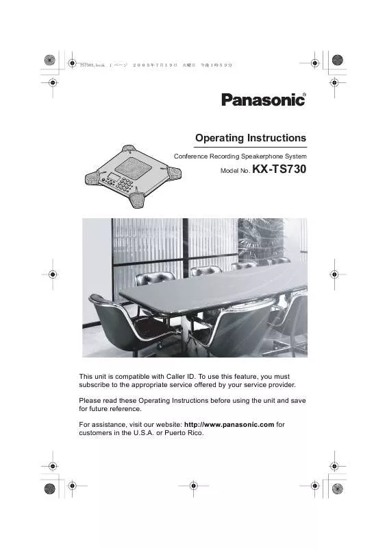Mode d'emploi PANASONIC KX-TS730S