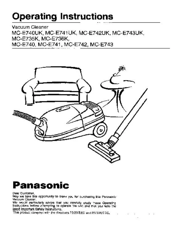 Mode d'emploi PANASONIC MC-E738