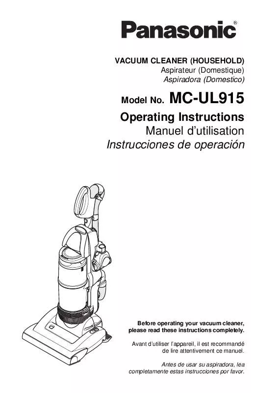 Mode d'emploi PANASONIC MC-UL915